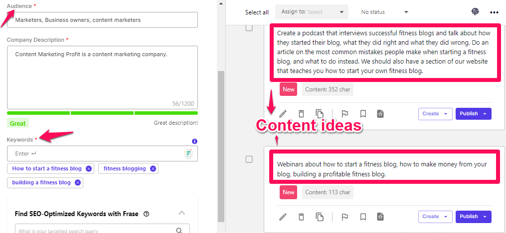 content idea post