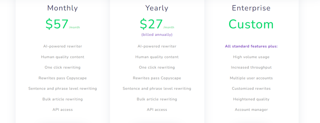 Word Ai pricing